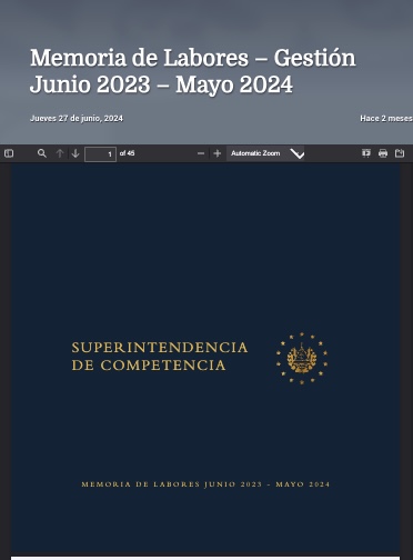 Memoria de Labores  - Gestión Junio 2023 - Mayo 2024